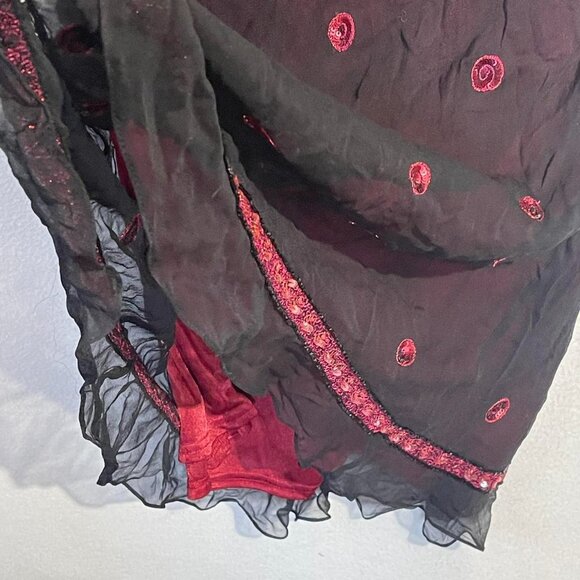 vintage silk fairy beaded tank top dress tag size 18 - Picture 6 of 8